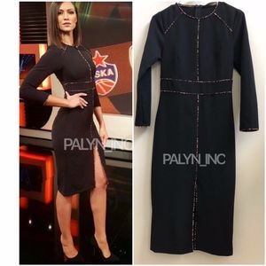 NWT ZARA SHIFT DRESS WITH ANIMAL PRINT PIPED SEAMS